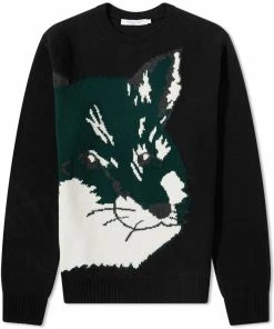Maison Kitsune Oversized Fox Head Jacquard Knit