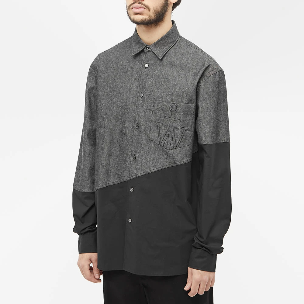 JW Anderson Two Tone Classic Fit Shirt 2 JW Anderson Two Tone Classic Fit Shirt - Image 2