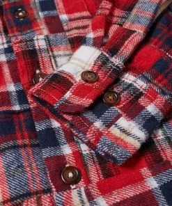 Universal Works Long Sleeve Utility Shirt -Outlet Sweaters Store 22 11 2021 EC P2542 RED 3 1