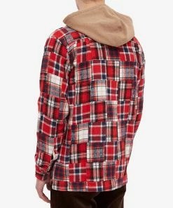 Universal Works Long Sleeve Utility Shirt -Outlet Sweaters Store 22 11 2021 EC P2542 RED 5 1