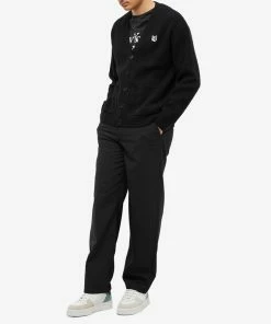 Maison Kitsune Grey Fox Head Patch Relaxed Cardigan -Outlet Sweaters Store 22 11 2022 JB JM00518KT1006 P199 m4 1