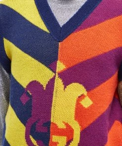 Gucci Catwalk Look 89 Logo Jacquard Knitted Vest -Outlet Sweaters Store 23 01 2023 SI 724770 XKCWH 8050 10 1