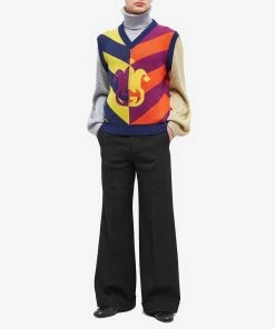Gucci Catwalk Look 89 Logo Jacquard Knitted Vest -Outlet Sweaters Store 23 01 2023 SI 724770 XKCWH 8050 m9 1