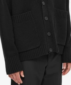 Studio Nicholson Sen Lambswool Knit Cardigan -Outlet Sweaters Store 23 08 2022 ml snm 049 blk 10