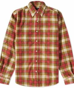 Beams Plus Button Down Check Flannel Shirt