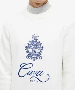 Casablanca Caza Emblem Crew Knit -Outlet Sweaters Store 23 11 2022 rm mf22 kw 215 01 10