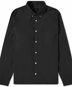 A.P.C. Edouard Logo Button Down Poplin Shirt