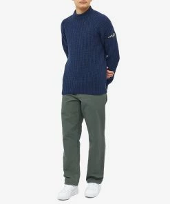 By Parra Mirrored Flag Ribbed Crew Knit -Outlet Sweaters Store 24 11 2022 SI 48431 BLE m9 1