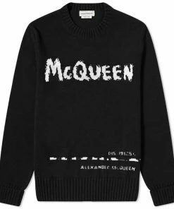 Alexander McQueen Graffiti Logo Crew Knit