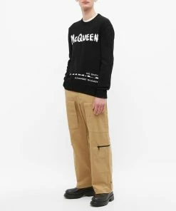 Alexander McQueen Graffiti Logo Crew Knit -Outlet Sweaters Store 25 04 2022 LL 626454Q1WZL 1006 m4 1