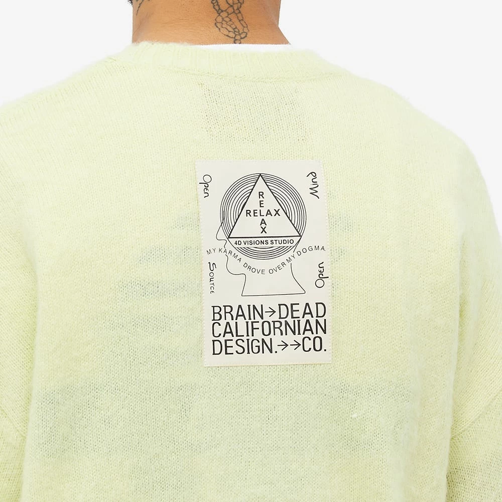 Brain Dead Logohead Pile Crew Knit 5 Brain Dead Logohead Pile Crew Knit - Image 5