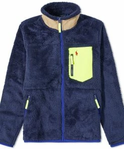 Polo Ralph Lauren Neon Panel Sherpa Zip Through
