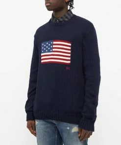 Polo Ralph Lauren Flag Intarsia Knit -Outlet Sweaters Store 26 02 2021 JA 710718281001 4 1