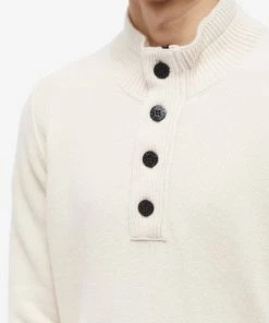 Stone Island Lambswool Quarter Button Knit 9 Stone Island Lambswool Quarter Button Knit -Outlet Sweaters Store 26 11 2022 AJ 7715540A3 V0080 10 1