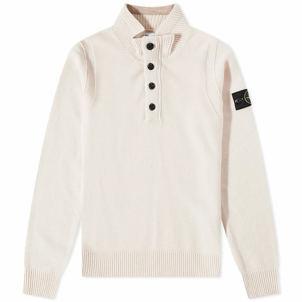 Stone Island Lambswool Quarter Button Knit 1 Stone Island Lambswool Quarter Button Knit