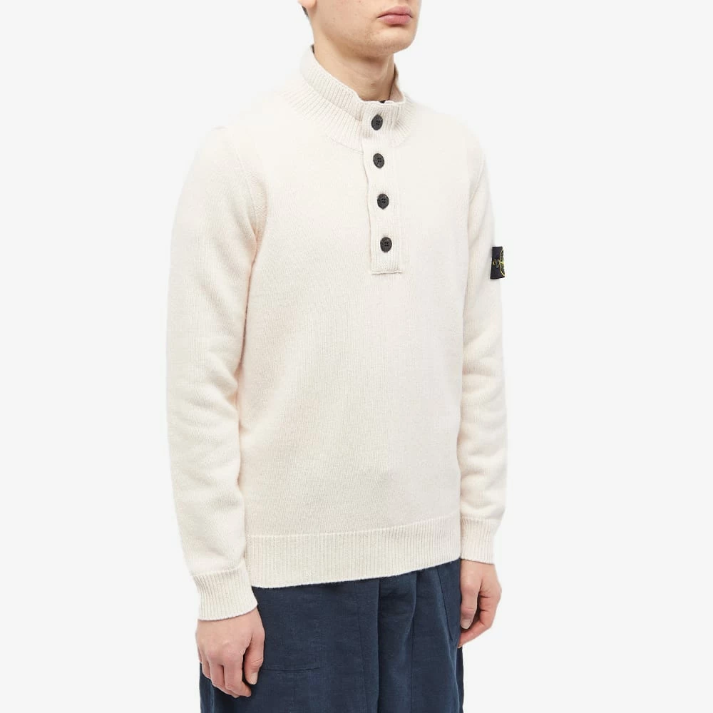 Stone Island Lambswool Quarter Button Knit 2 Stone Island Lambswool Quarter Button Knit - Image 2
