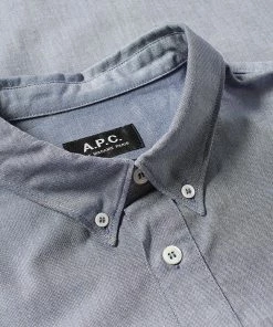 A.P.C. New Button Down Oxford Shirt -Outlet Sweaters Store 27 01 2023 JD COECK H12529 IAJ 3 1