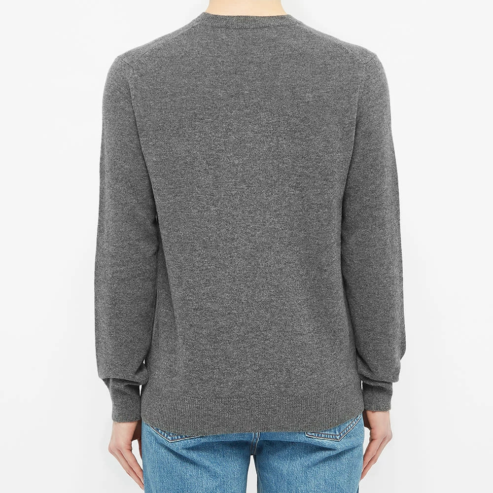 Comme Des Garçons Play Comme Des Garcons Play Double Heart V-Neck Jumper 4 Comme Des Garçons Play Comme Des Garcons Play Double Heart V-Neck Jumper - Image 4