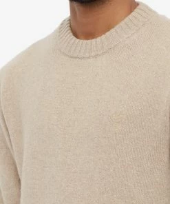 AMI Tonal Small A Heart Crew Knit 9 AMI Tonal Small A Heart Crew Knit -Outlet Sweaters Store 27 06 2022 ML HKS007 005 250 10 1