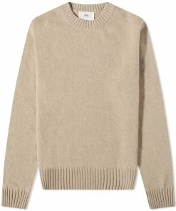 AMI Tonal Small A Heart Crew Knit