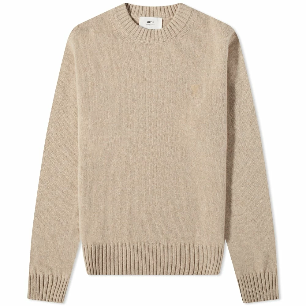 AMI Tonal Small A Heart Crew Knit 1 AMI Tonal Small A Heart Crew Knit