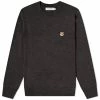 Maison Kitsune Maison Kitsuné Fox Head Patch Merino Crew Knit