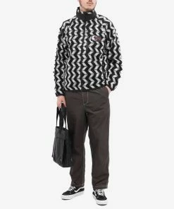 Pleasures Drifter Patterned Fleece 8 Pleasures Drifter Patterned Fleece -Outlet Sweaters Store 27 09 2022 AJ P22F011 BLK m9 1