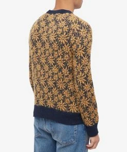 Corridor Floral Alpaca Crew Knit -Outlet Sweaters Store 27 09 2022 AJ SW0013 YLW 8 1