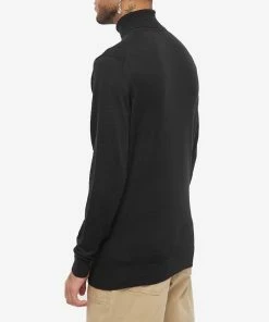 Sunspel Merino Roll Neck Knit -Outlet Sweaters Store 27 09 2022 ll mjum8071 bkaa 3
