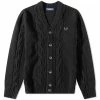 Fred Perry Textured Cable Knit Cardigan