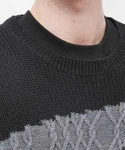 Neighborhood Patchwork Crew Knit 9 Neighborhood Patchwork Crew Knit -Outlet Sweaters Store 28 02 2023 NS 231FUNH KNM01 BLK 10 1