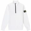 Stone Island Brushed Cotton Fleece Half Zip Sweat