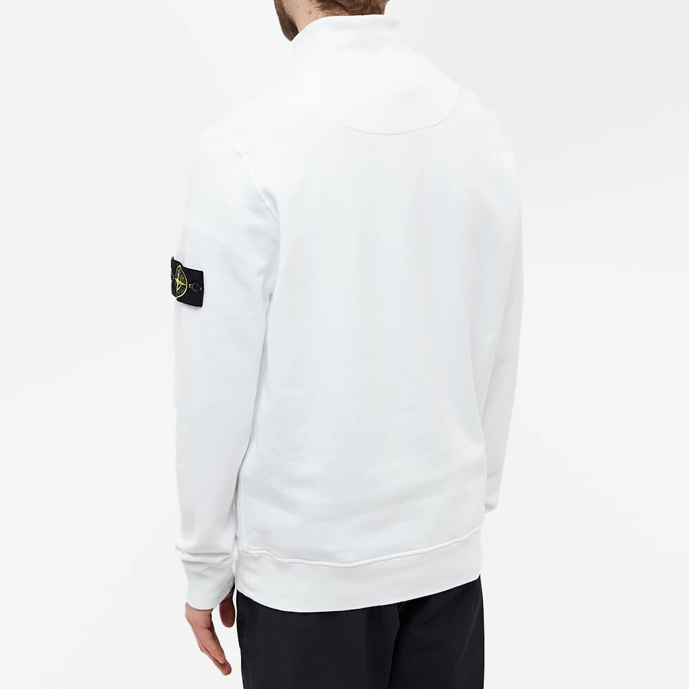 Stone Island Brushed Cotton Fleece Half Zip Sweat 3 Stone Island Brushed Cotton Fleece Half Zip Sweat - Image 3