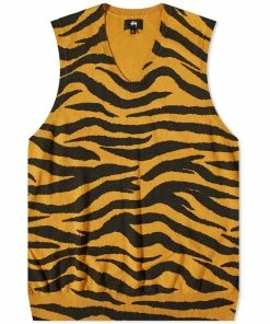 Stussy Tiger Printed Sweater Vest