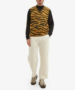 Stussy Tiger Printed Sweater Vest -Outlet Sweaters Store 28 09 2022 ec 117139 must m9