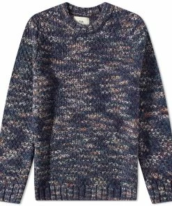 Folk Mixed Yarn Crew Knit