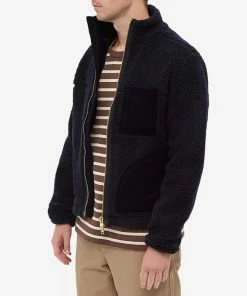 Oliver Spencer Bembridge Fleece Jacket 9 Oliver Spencer Bembridge Fleece Jacket -Outlet Sweaters Store 29 07 21 TC OSMJ336 FAI01NAV NAV 7 1