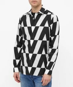 Valentino Optical Logo Overshirt -Outlet Sweaters Store 29 09 2021 SI WV0AB7657WM F62 7 1
