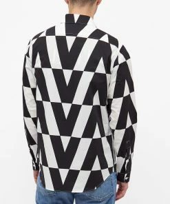 Valentino Optical Logo Overshirt -Outlet Sweaters Store 29 09 2021 SI WV0AB7657WM F62 8 1