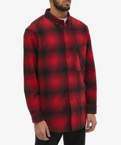 Saint Laurent Oversized Shadow Check Shirt -Outlet Sweaters Store 29 10 2021 JD 666863Y22LA 6463 7 1