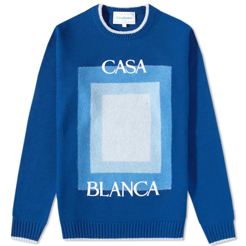 Casablanca Intarsia Logo Crew Knit 1 Casablanca Intarsia Logo Crew Knit
