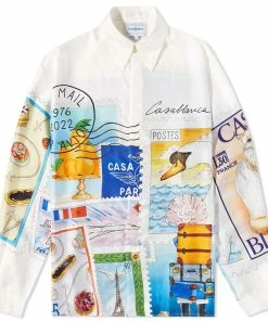 Casablanca Postcard Silk Shirt