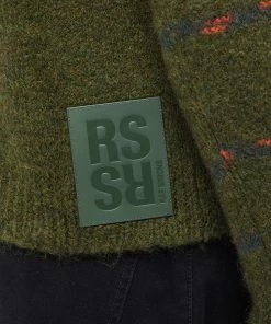 Raf Simons V-Neck Knit -Outlet Sweaters Store 30 01 2023 BLR 231 M828 DGRN 10 1