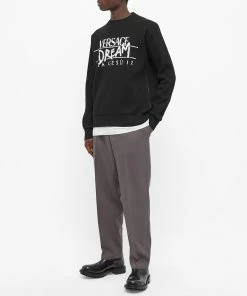 Versace Dream Logo Intarsia Crew Knit -Outlet Sweaters Store 30 03 2022 ML 1005118 1A03444 2B020 m9 1