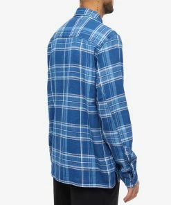 Officine Generale Ahman Check Shirt -Outlet Sweaters Store 30 09 2022 aj w22mshi021 8