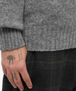 Kestin Brushed Shetland Crew Knit -Outlet Sweaters Store 30 11 2022 AJ KHKNAW2202 GRY 10 1