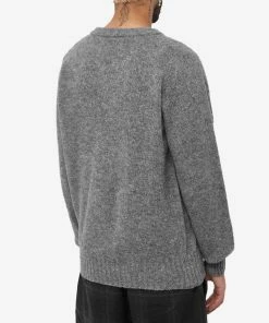 Kestin Brushed Shetland Crew Knit -Outlet Sweaters Store 30 11 2022 AJ KHKNAW2202 GRY 8 1