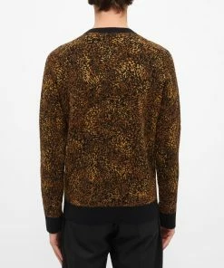 Saint Laurent Leopard Crew Knit 10 Saint Laurent Leopard Crew Knit -Outlet Sweaters Store 31 07 2020 632002 yarb2 1096 8