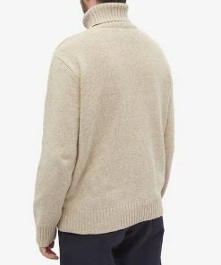 Universal Works Eco Wool Roll Neck Knit -Outlet Sweaters Store 31 08 2022 ML 27401 BGE 8 1