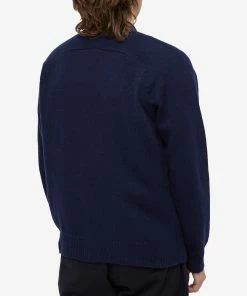 Universal Works Vince Eco Wool Cardigan -Outlet Sweaters Store 31 08 2022 si 27402 nvy 8